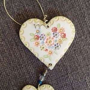 Hand made with love ceramic wall decoration